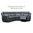 Clayton Leather Modular Recliner Sofa & Chair Collection - Choice Of Colours - The Furniture Mega Store 