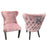 Valentino Lion Head Deep Tufted Velvet Dining Chairs - Set Of 2 - Choice Of Colours - The Furniture Mega Store 