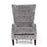 Delux Throne Winged Fabric Accent Chair - Choice Of Legs - The Furniture Mega Store 