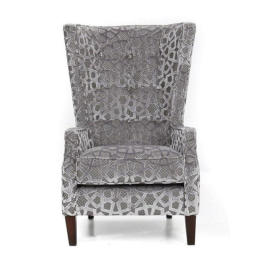 Delux Throne Winged Fabric Accent Chair - Choice Of Legs - The Furniture Mega Store 