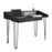 Detroit White & Carbon Grey Oak Woodgrain Hair Pin Leg Desk - The Furniture Mega Store 