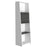 Detroit White & Carbon Grey Oak Woodgrain Bookcase With Doors - The Furniture Mega Store 