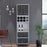 Detroit White & Carbon Grey Oak Woodgrain Tall Bar Cabinet - The Furniture Mega Store 