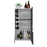 Detroit White & Carbon Grey Oak Woodgrain Drinks Storage Bar - The Furniture Mega Store 