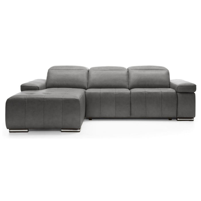 Domo Luxury Leather Chaise Sofa Bed - Choice Of Colours - The Furniture Mega Store 