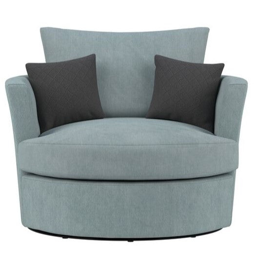 Lucy Fabric Swivel Chair - Choice Of Colours - The Furniture Mega Store 