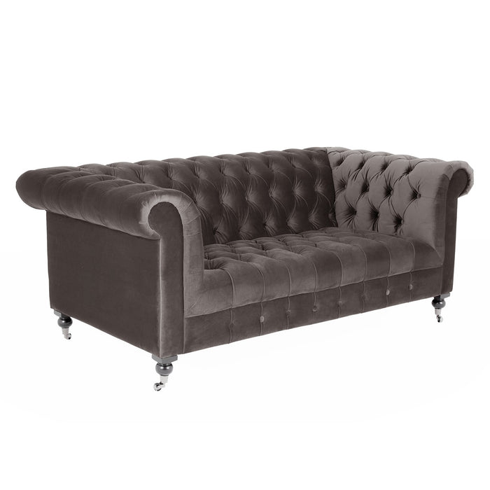Buxton Velvet Chesterfield Sofa & Armchair Collection - Various Options - The Furniture Mega Store 