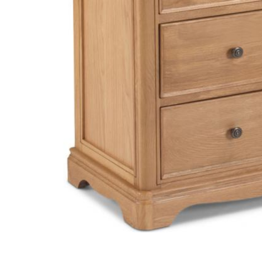 Cannes Natural Oak 2/2 Chest Of Drawers - The Furniture Mega Store 
