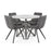 Docklands Round Dining Table & 4 Dining Chairs Set - The Furniture Mega Store 