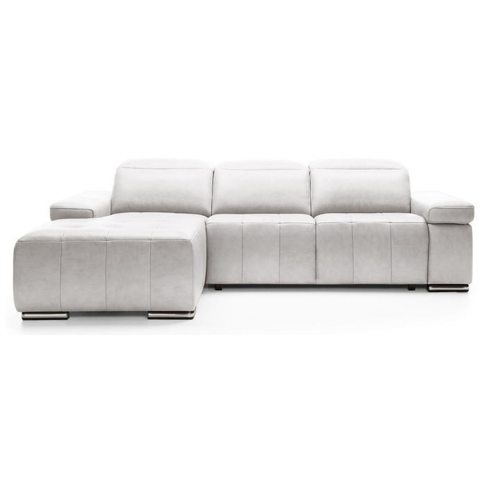 Domo Luxury Leather Chaise Sofa Bed - Choice Of Colours - The Furniture Mega Store 