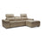 Domo Luxury Leather Chaise Sofa Bed - Choice Of Colours - The Furniture Mega Store 