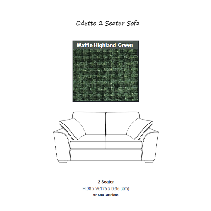 Odette Fabric Sofa & Chair Collection - Choice Of Sizes & Colours - The Furniture Mega Store 