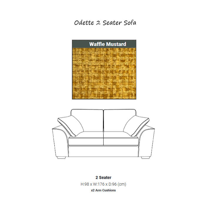 Odette Fabric Sofa & Chair Collection - Choice Of Sizes & Colours - The Furniture Mega Store 