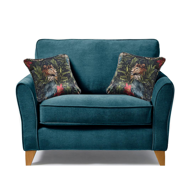 Fairfield Fabric Armchair & Love Chair - Choice Of Fabrics & Feet - The Furniture Mega Store 