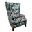 Feathers Jewel Velvet Fabric Throne Winged Accent Chair - Choice Of Legs - The Furniture Mega Store 