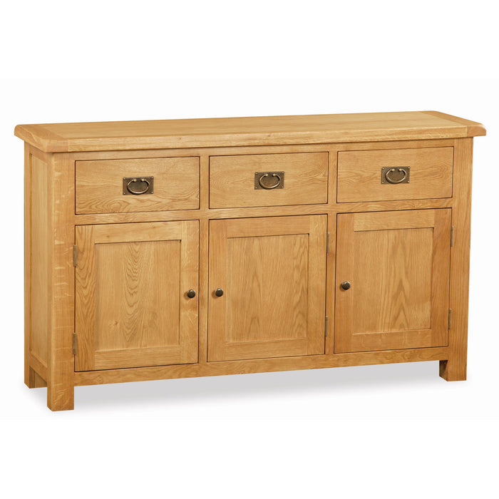 Sailsbury Solid Oak Large Sideboard - 151cm - The Furniture Mega Store 