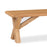 Sailsbury Solid Oak Cross Leg Dining Bench - 175cm - The Furniture Mega Store 