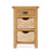 Sailsbury Solid Oak Telephone Table With 2 Basket Drawers - The Furniture Mega Store 