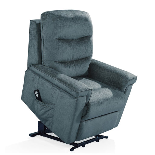 Willow Fabric Power Lift and Rise Recliner Chair - Charcoal Grey - The Furniture Mega Store