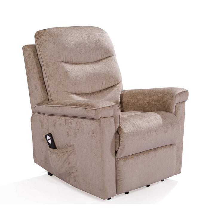 Willow Fabric Power Lift and Rise Recliner Chair - Choice Of Colours - The Furniture Mega Store 