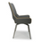 Graphite Grey - Yellow Stitch Swivel Leather Dining Chairs - Set Of 2 - The Furniture Mega Store 