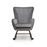 ERICA BRUSHED VELVET GREY ROCKING CHAIR - The Furniture Mega Store 