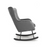 ERICA BRUSHED VELVET GREY ROCKING CHAIR - The Furniture Mega Store 