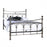 Gamma Antique Nickel 5ft - King Size Bed Frame - The Furniture Mega Store 