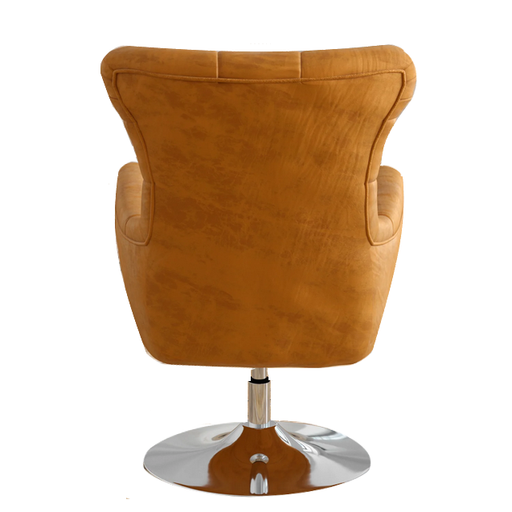 Bristol Top Grain Leather Swivel Chair - Saddle Tan - The Furniture Mega Store 