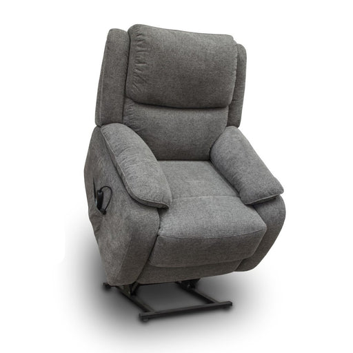 Penrith Fabric Dual Motor Lift and Rise Chair - Grey - The Furniture Mega Store