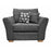 Charlotte Fabric Armchair - Choice Of Fabrics & Feet - The Furniture Mega Store 