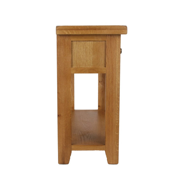 Torino Country Solid Oak 2 Drawer Console Table - The Furniture Mega Store 