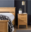 Harkuta Solid Oak 3 Drawer Bedside Cabinet - The Furniture Mega Store 