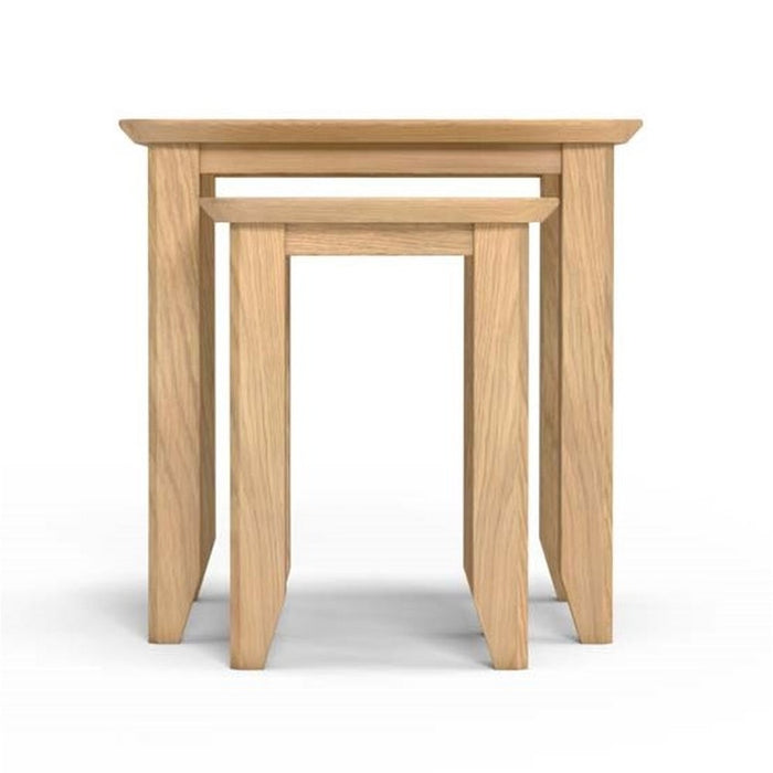 Grand Parquet Oak Nest Tables - The Furniture Mega Store 