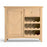 Grand Parquet Oak 1 Door 1 Drawer Wine Cabinet - The Furniture Mega Store 