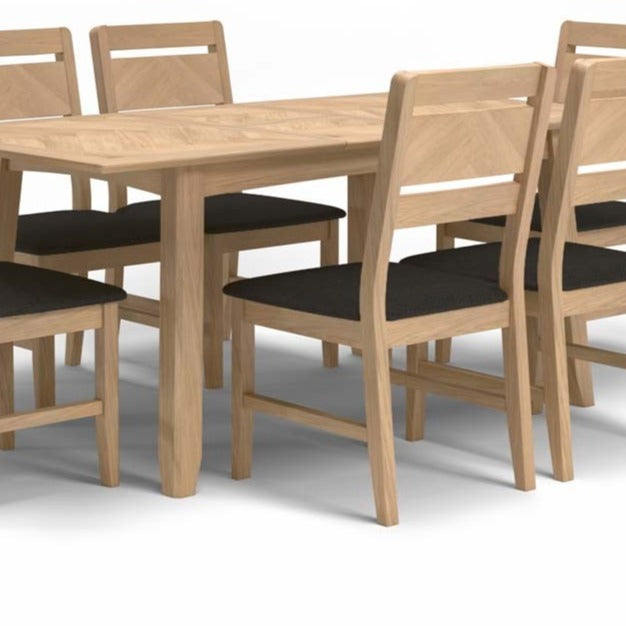 Grand Parquet Oak Extending Dining Table - 140 - 180 cm - The Furniture Mega Store 