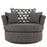 Charlotte Fabric Swivel Chair - Choice Of Sizes & Fabrics - The Furniture Mega Store 