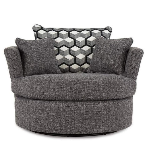 Charlotte Fabric Swivel Chair - Choice Of Sizes & Fabrics - The Furniture Mega Store