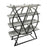 Grey Marble Top & Stainless Steel Open Display Bookcase - The Furniture Mega Store 