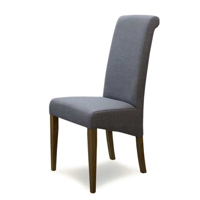 Florence Dining Chairs { Pair } - Grey - The Furniture Mega Store 