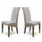 Florence Dining Chairs { Pair } - Ivory - The Furniture Mega Store 