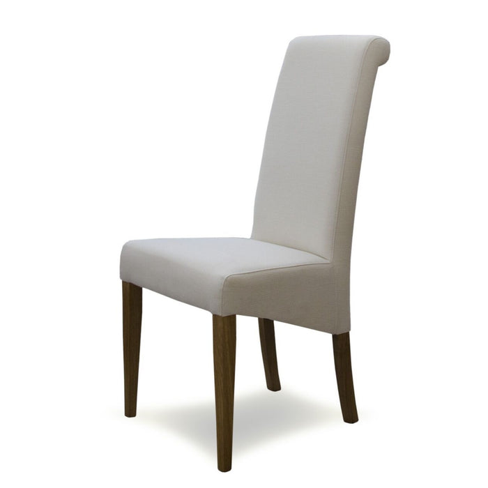 Florence Dining Chairs { Pair } - Ivory - The Furniture Mega Store 