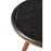 Kenso Walnut Round Marble Top End Table - The Furniture Mega Store 