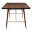 Kenso Walnut Wood & Brass Finish Dining Table - The Furniture Mega Store 