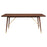 Kenso Walnut Wood & Brass Finish Dining Table - The Furniture Mega Store 