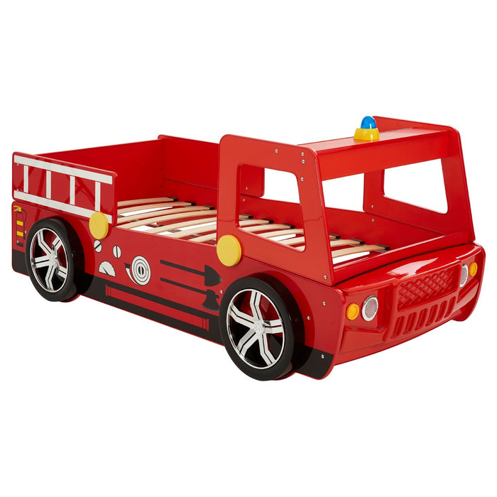 Kids Red Fire Engine Bed - The Furniture Mega Store 