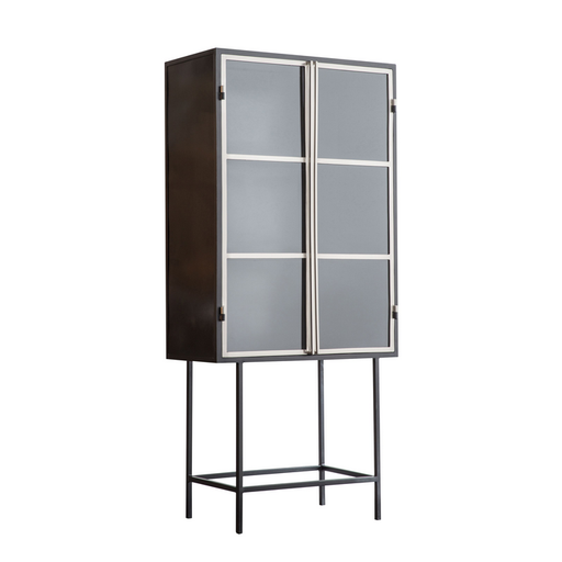 Kilkenny Black & Silver Drinks Cabinet - The Furniture Mega Store 