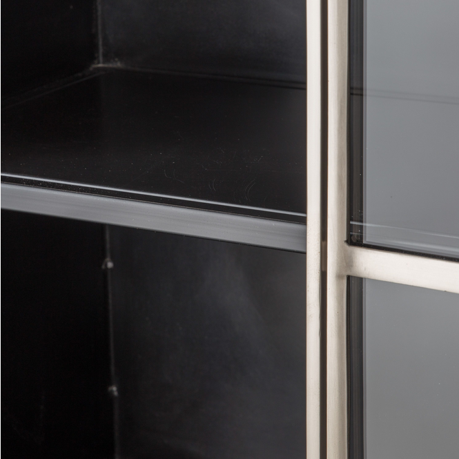 Kilkenny Black & Silver Drinks Cabinet - The Furniture Mega Store 