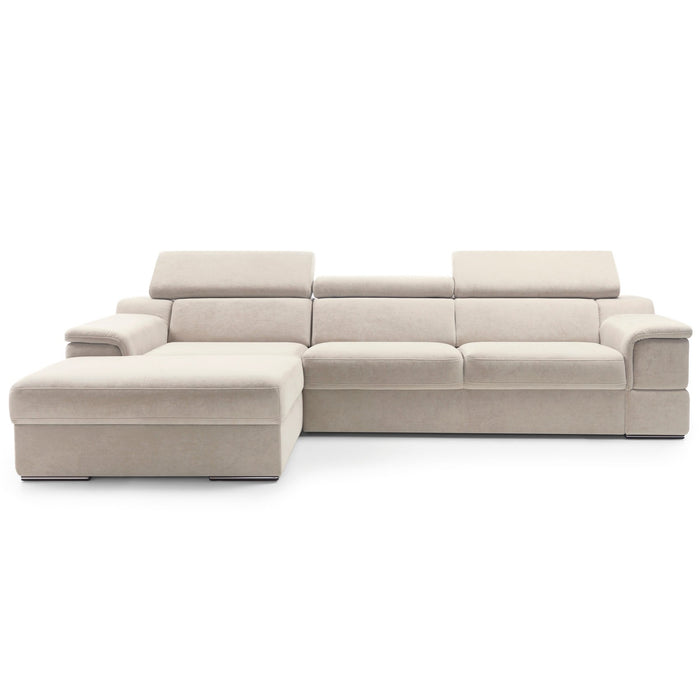 Leonardo Modular Sofa Collection - Choice Of Aqua Clean Fabric or 100% Genuine Leather Upholstery - The Furniture Mega Store 