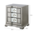 Lucca Grey Mirrored 3 Drawer Bedside Cabinet - The Furniture Mega Store 